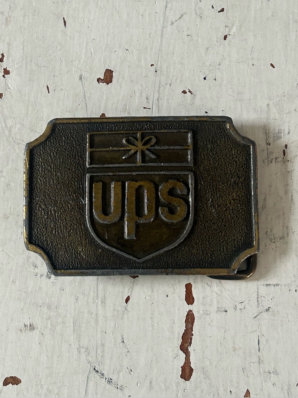 Vintage UPS United Parcel Service Belt Buckle 3" x 2"